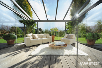 Weinor Terrazza Originale glasdak, terrasoverkapping, veranda, tuinkamer, ter selectie van een veelvoud aan glasdaken, overkappingen en tuinkamers bij de tuinkamer specialist, zijnde Voorberg Zonwering & Buitenleven te Maassluis.